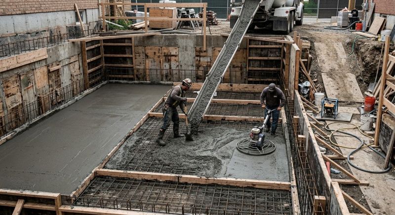 Basement Concrete Installation in Crosby, MN