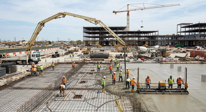 Commercial Slab Construction in Merrifield, MN