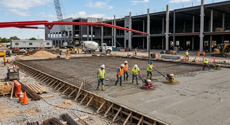 Commercial Slab Installation in Aitkin, MN