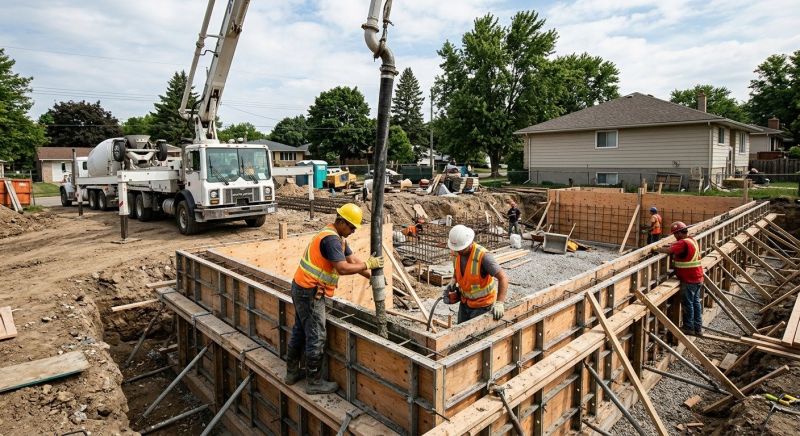 Poured Foundation Installation in Brainerd, MN